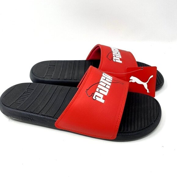 Cool Cat Jump Slides High Risk Red Black White Mens Size 11 - Picture 2 of 5
